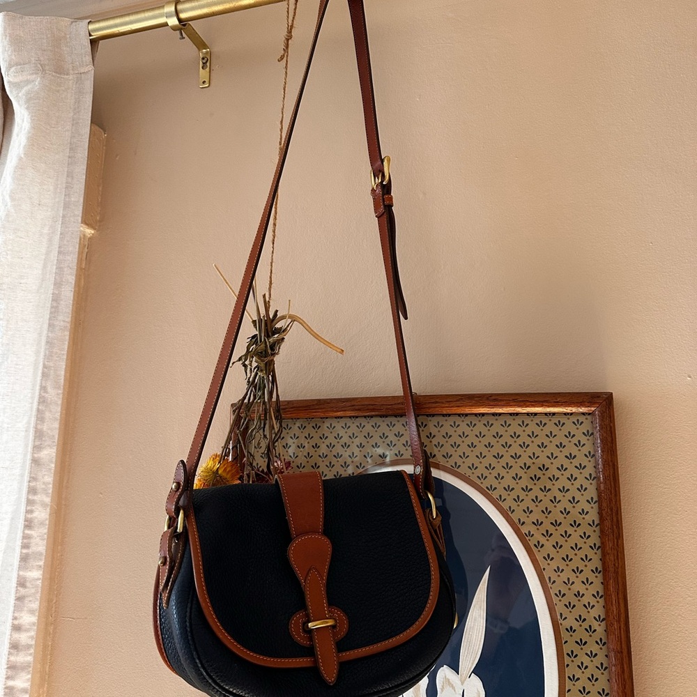 Dooney & Bourke Black and Tan Crossbody Bag